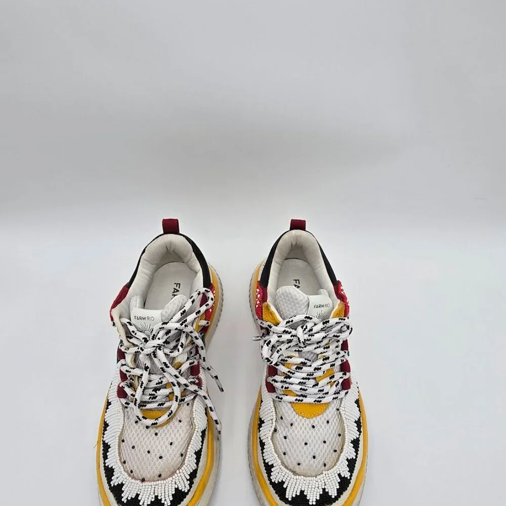 FARM Rio Irie Beaded Platform Sneakers in Multi color - Picture 4 of 8